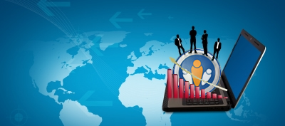 Online business and hosting services graphic